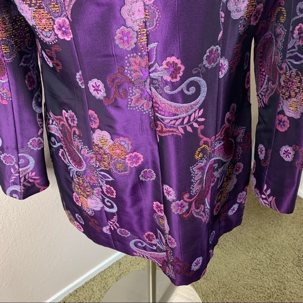 Vintage ISABEL Purple Paisley Tapestry Coat - Picture 10 of 15